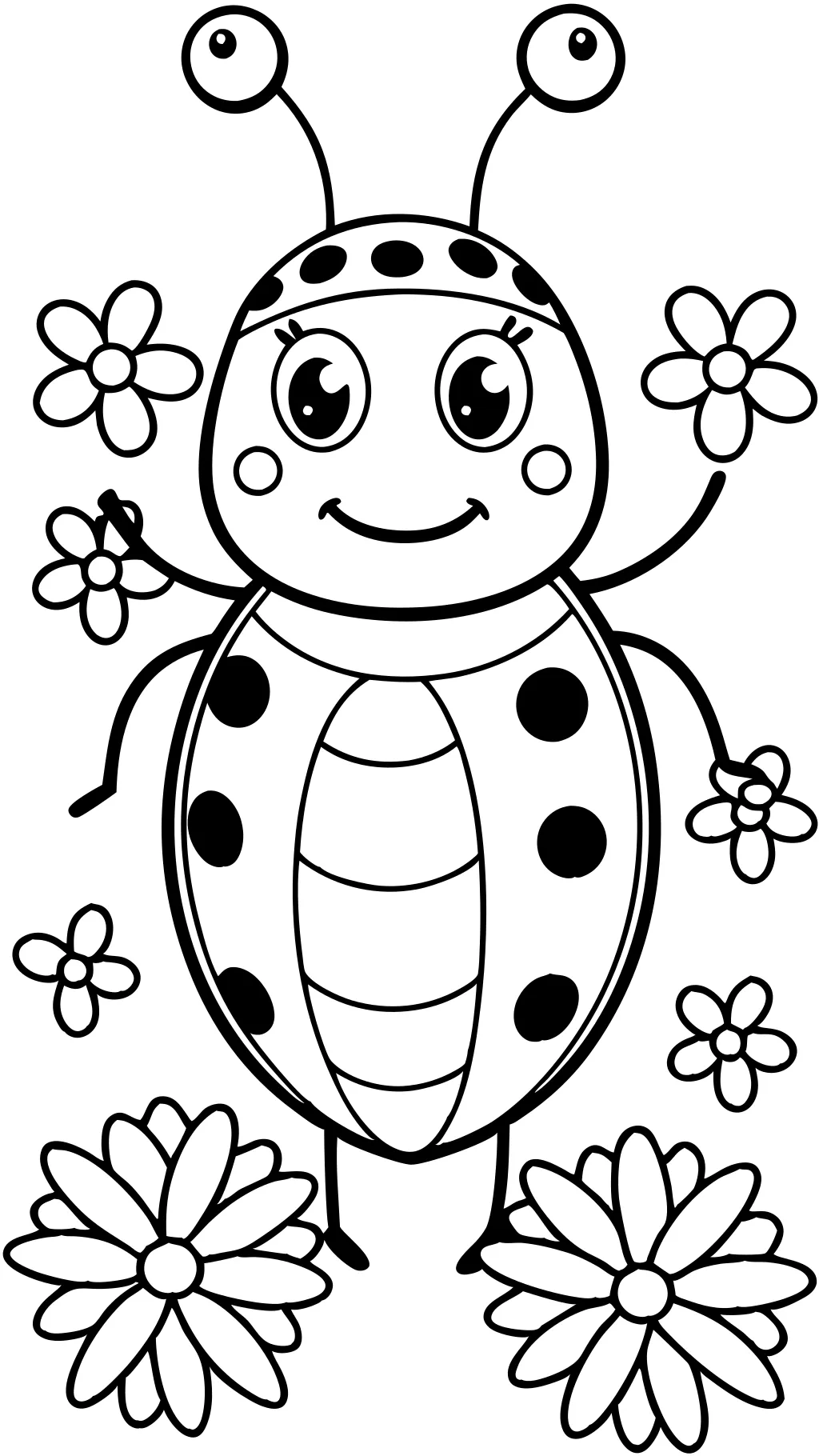 cute ladybug coloring page